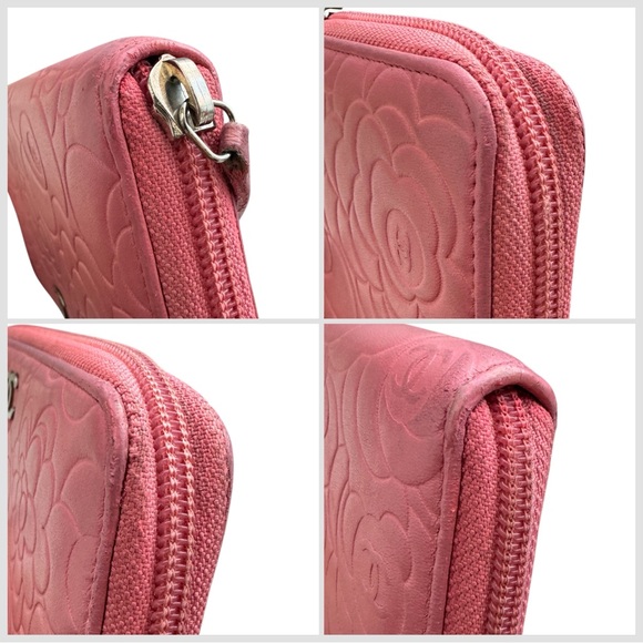 Chanel Camellia Leather Long Zip Around Wallet - Picture 9 of 11